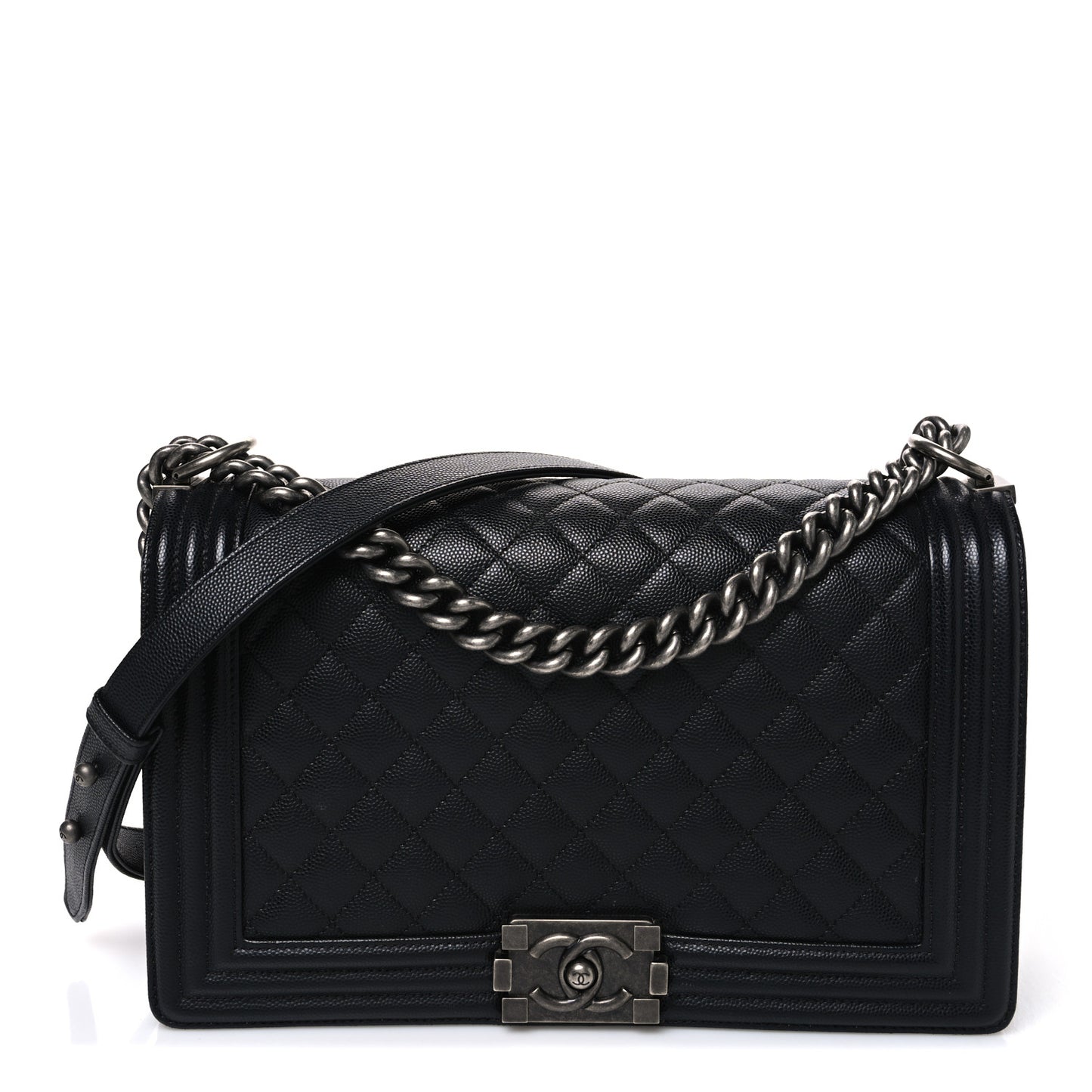 Caviar Quilted New Medium Boy Flap Black
