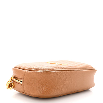 Saint Laurent Grain De Poudre Matelasse Monogram Mini Lou Camera Bag Dark Natural 4 of 11