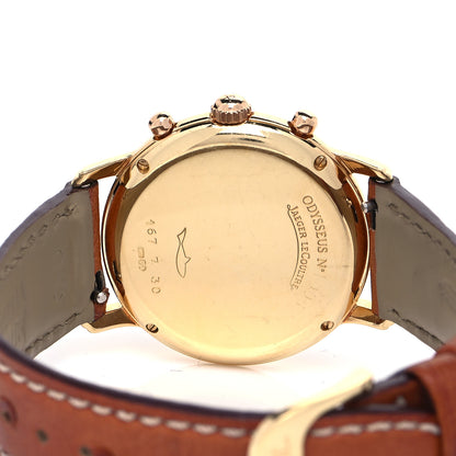 Jaeger-LeCoultre 18K Yellow Gold Ostrich 30mm Odysseus Moon Phase Quartz Watch 167.7.30 4 of 4