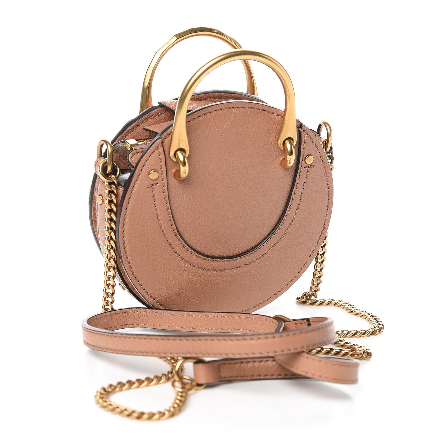 Goatskin Suede Mini Pixie Bag Nougat