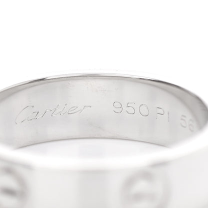 Cartier Platinum 5.5mm LOVE Ring 56 7.75 4 of 6