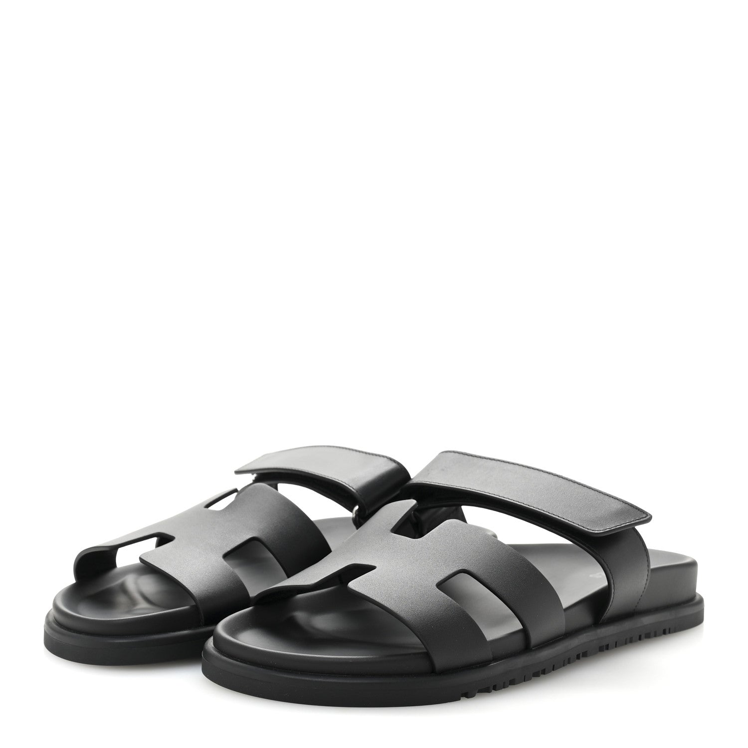 Hermes Calfskin Womens Chypre Sandals 39 Black 4 of 10
