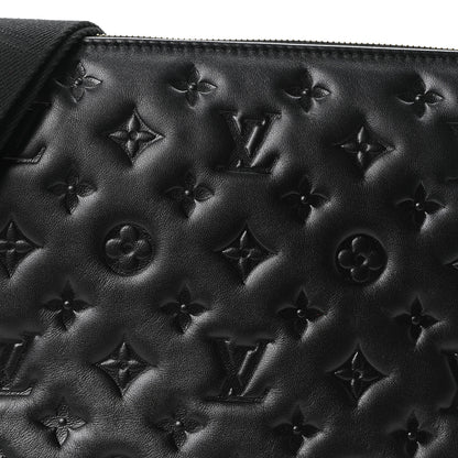 Louis Vuitton Lambskin Embossed Monogram Coussin PM Black 7 of 9