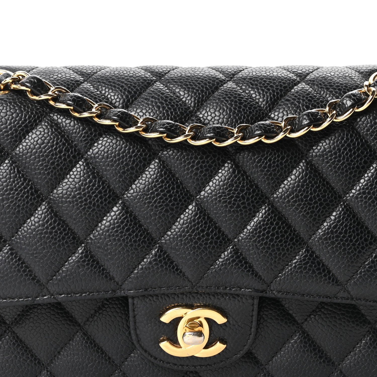 Chanel Caviar Quilted Medium Double Flap Black 7 of 9