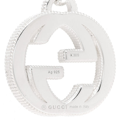 Gucci Sterling Silver Interlocking GG Pendant Beaded Necklace 6 of 7