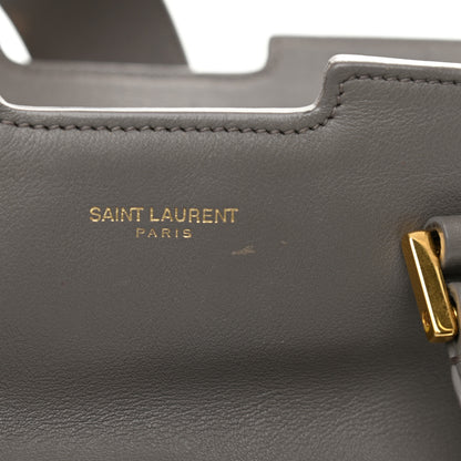 Saint Laurent Calfskin Small Monogram Cabas Grey 14 of 15