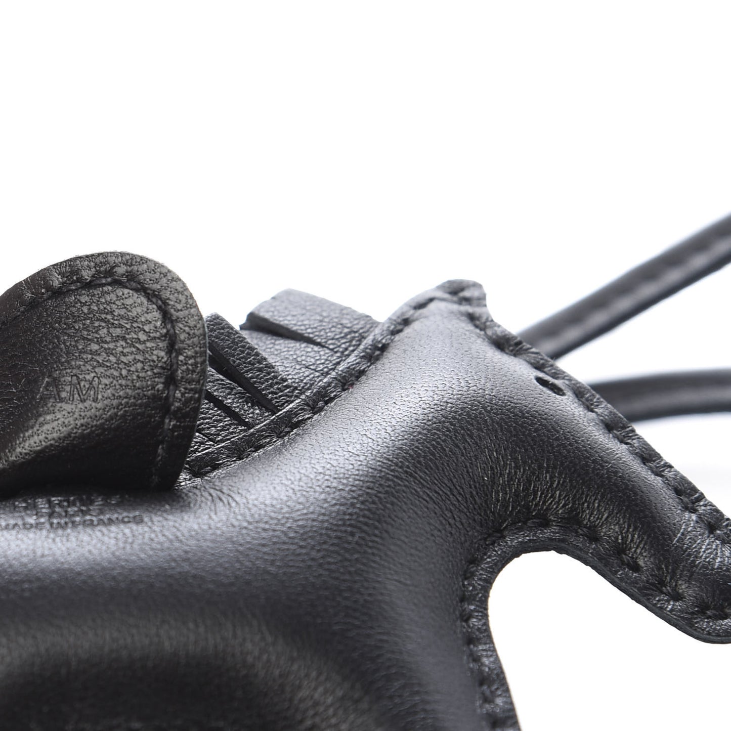 Milo Lambskin Grigri Rodeo Horse Bag Charm PM So Black