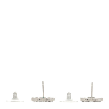 Chanel Crystal Mini CC Earrings Silver 3 of 4