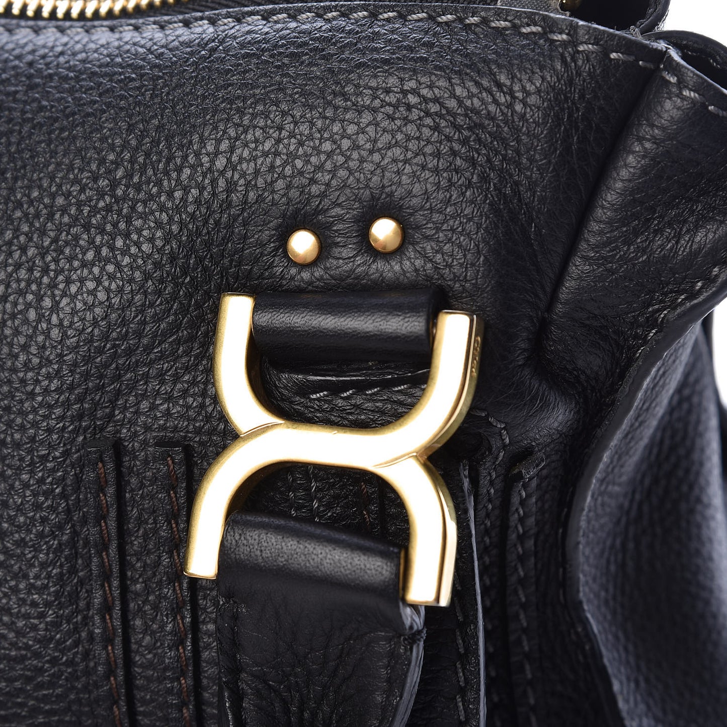 Calfskin Medium Marcie Satchel Black