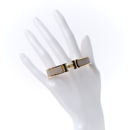Hermes Enamel Narrow Clic Clac H Bracelet GM Marron Glace 2 of 7