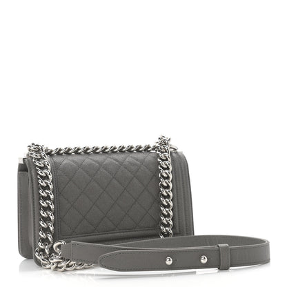 Chanel Caviar Quilted Small Boy Flap Grey 3 of 9