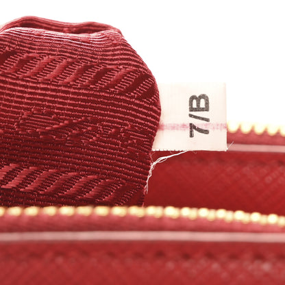 Prada Saffiano Small Galleria Double Zip Tote Fuoco 7 of 10