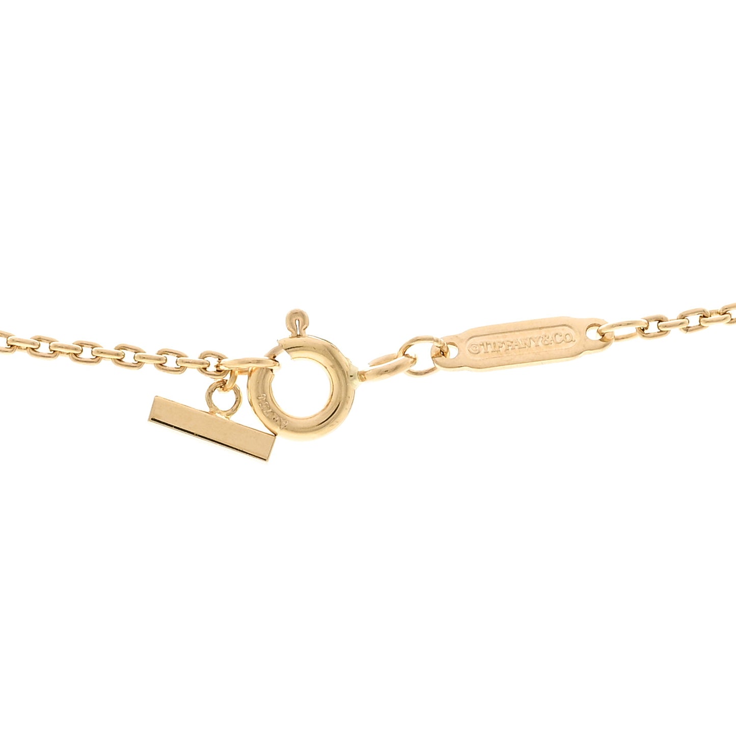 18K Yellow Gold Diamond .19ctw Medium T Smile Pendant Necklace