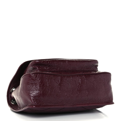 Saint Laurent Crinkled Calfskin Matelasse Monogram Medium Niki Chain Satchel Rouge Legion 4 of 10