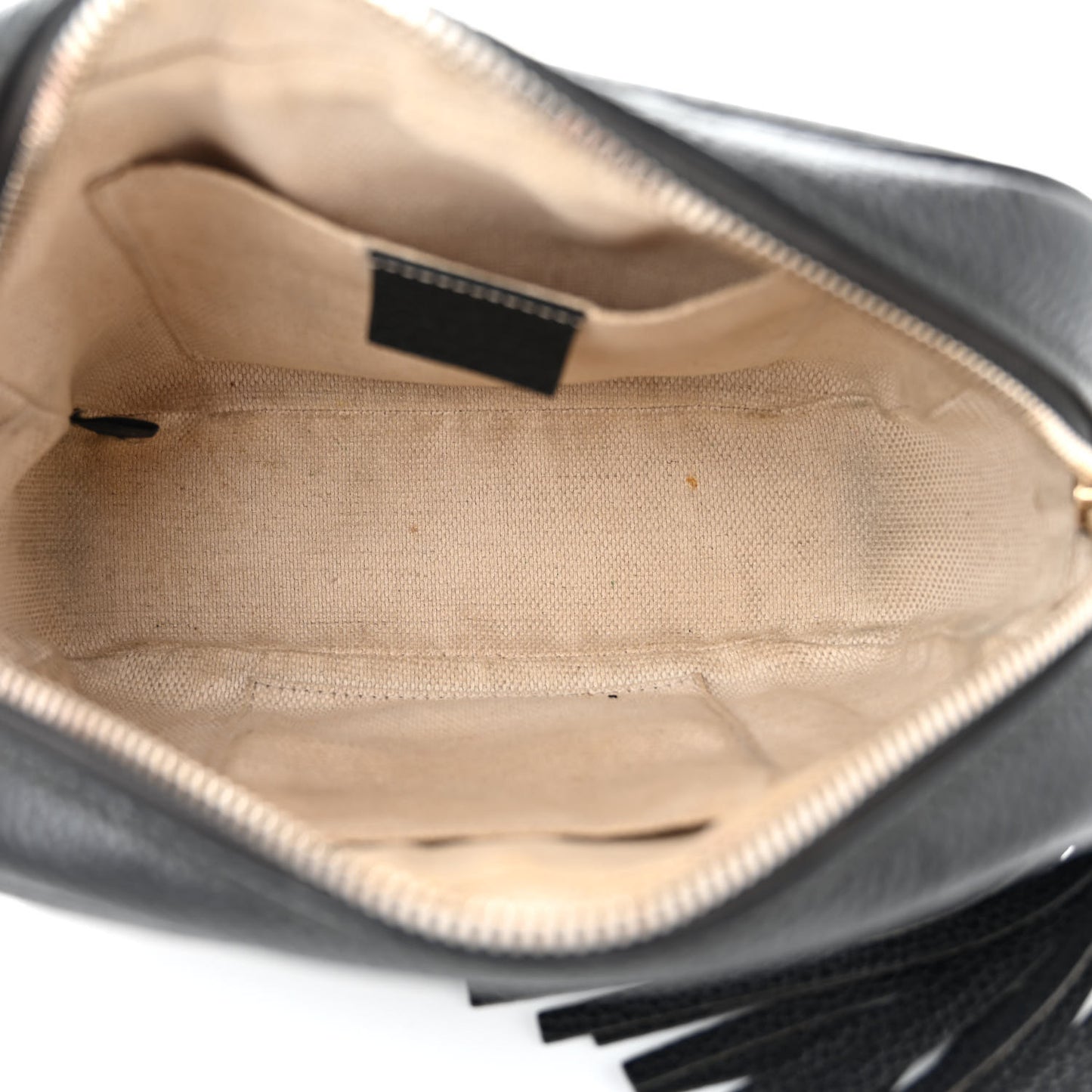 Pebbled Calfskin Small Soho Disco Bag Black