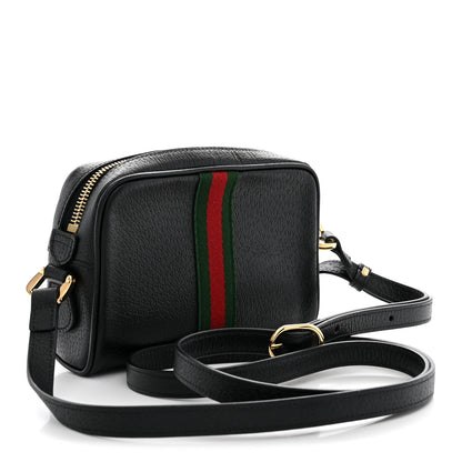 Gucci Calfskin Web Mini Ophidia Shoulder Bag Black 3 of 10