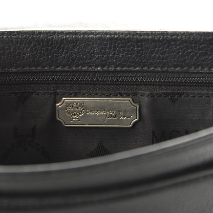MCM Grained Calfskin Studded Crossbody Bag Black 7 of 8