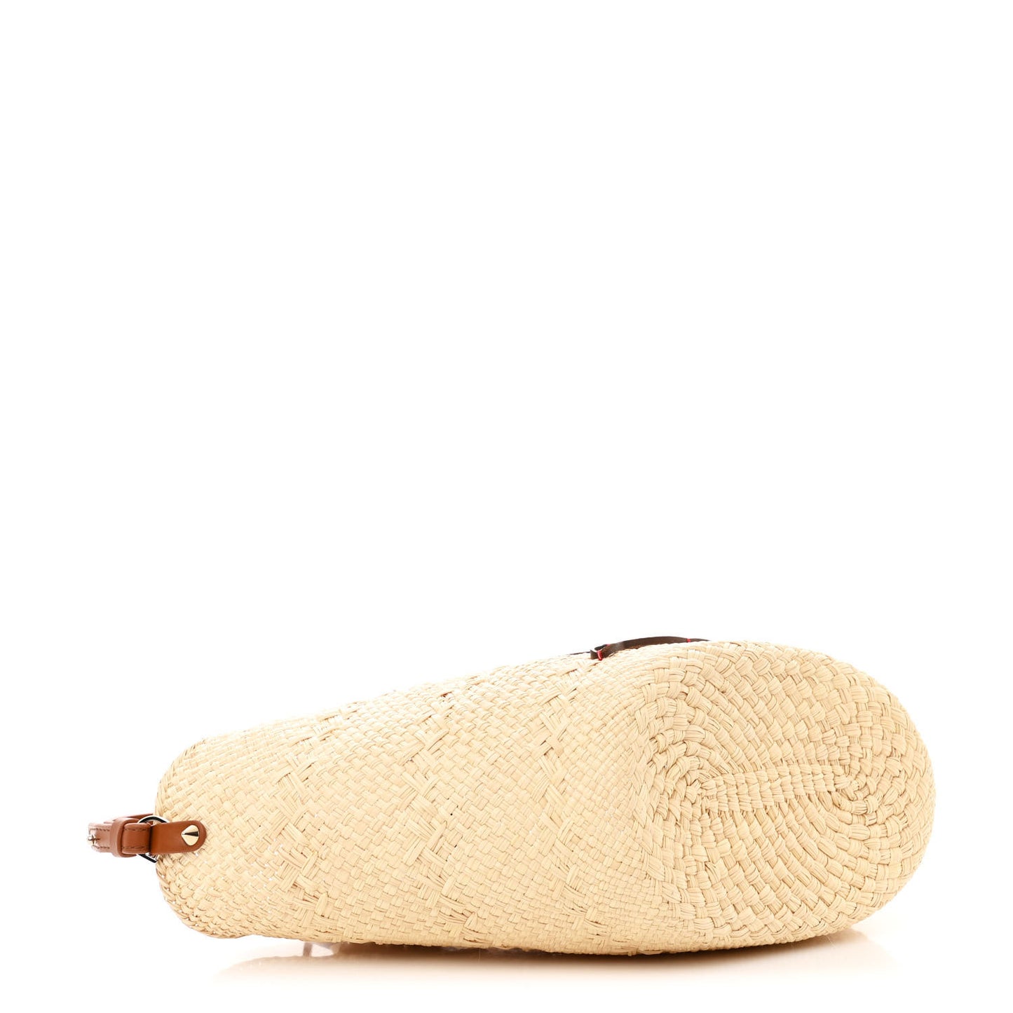 Calfskin Raffia Mini Cabata Tote Natural Cuoio