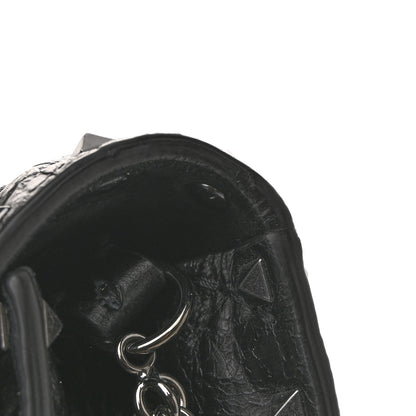 Valentino Garavani Craquele Nappa Rockstud Spike Wallet on Chain Black 11 of 13