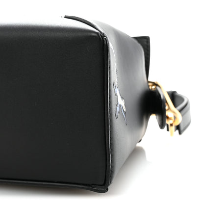 Loewe X SUNA FUJITA Satin Calfskin Small Lemur Puzzle Edge Bag Black 9 of 9