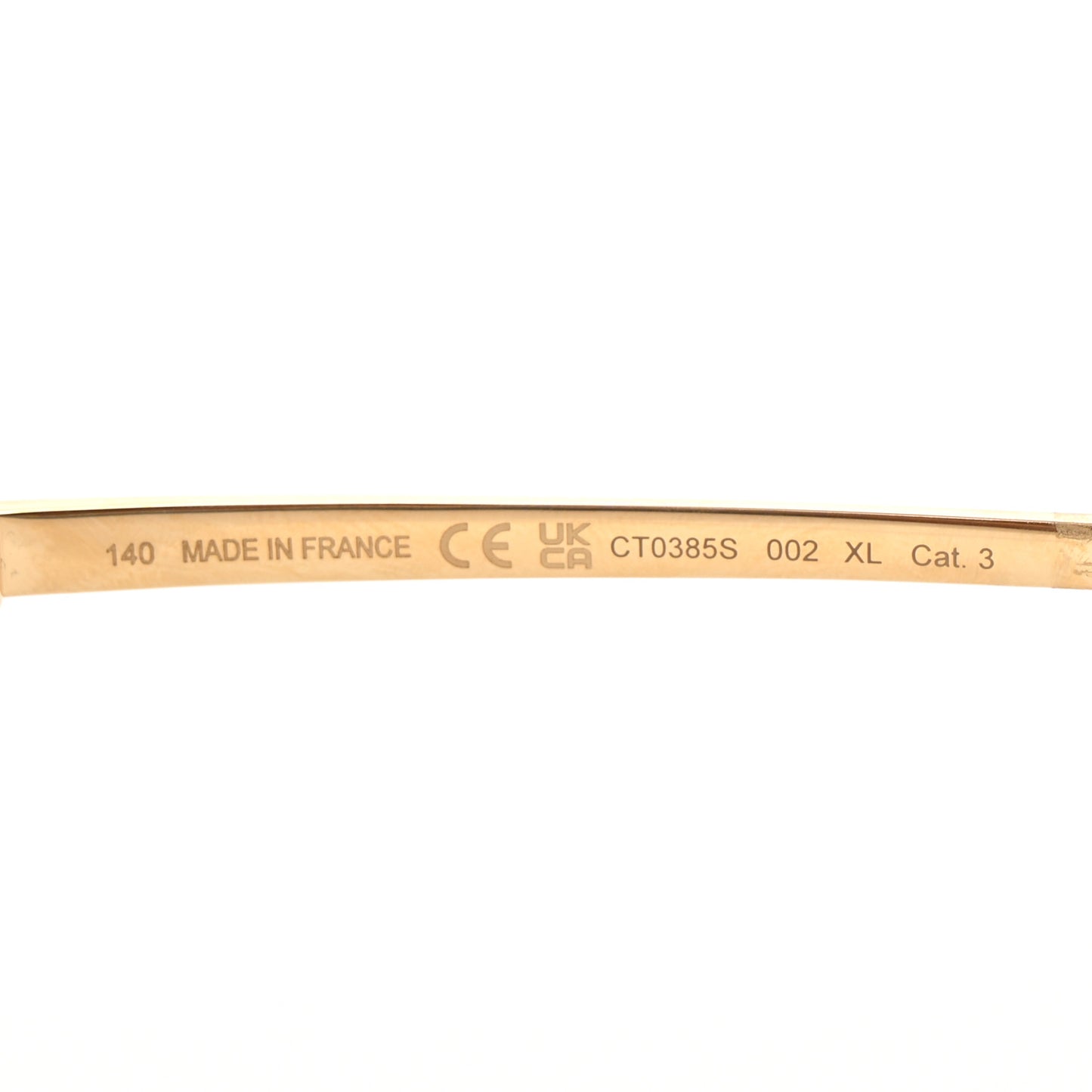Metal Santos de Cartier Pilot Sunglasses CT0385S Gold