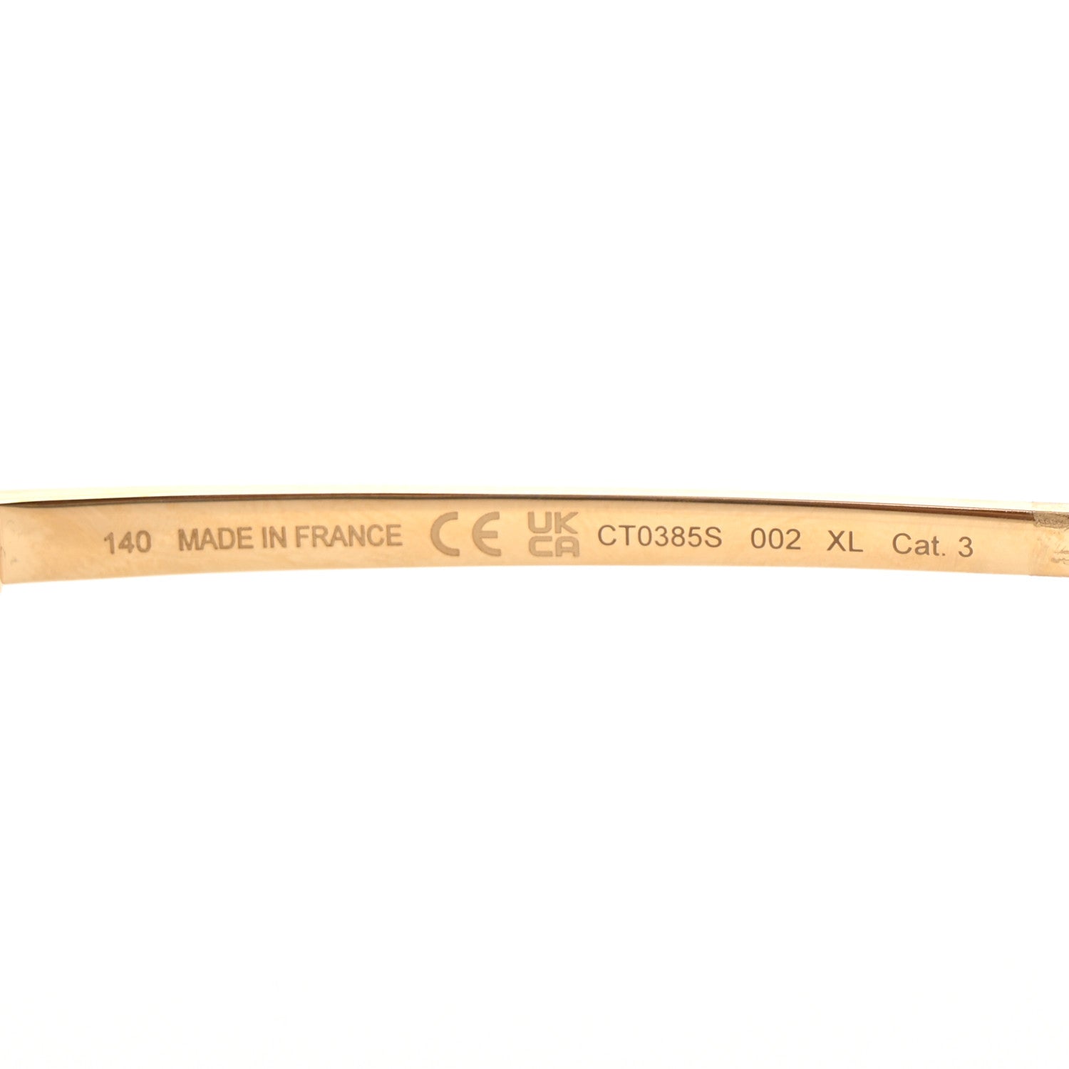 Cartier Metal Santos de Cartier Pilot Sunglasses CT0385S Gold 6 of 8