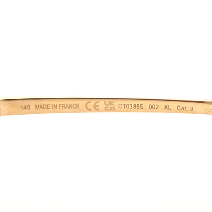 Cartier Metal Santos de Cartier Pilot Sunglasses CT0385S Gold 6 of 8