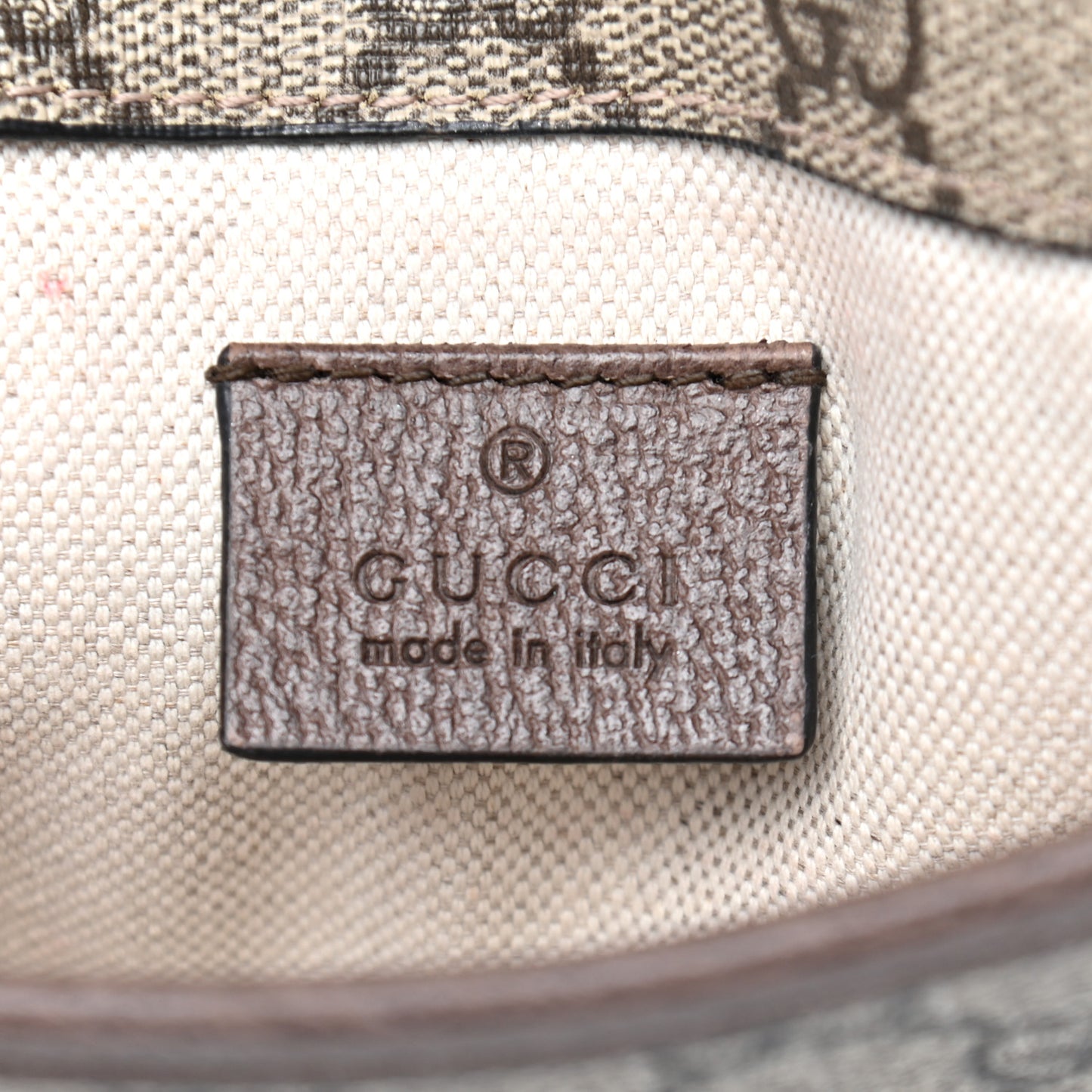 GG Supreme Monogram Neo Vintage Web Belt Bag Brown