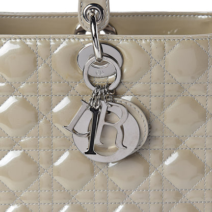 Christian Dior Patent Cannage Large Lady Dior Beige 12 of 16