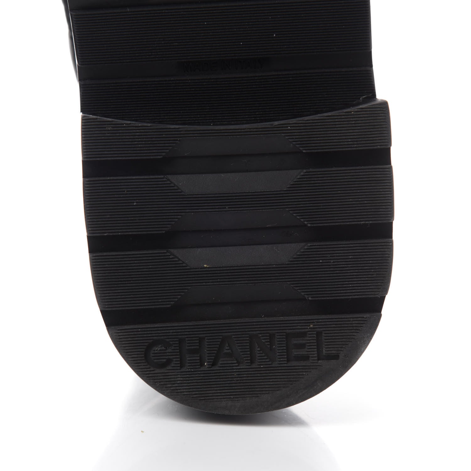 Chanel Shiny Goatskin Calfskin Quilted Lace Up Combat Boots 38 Black 6 of 8