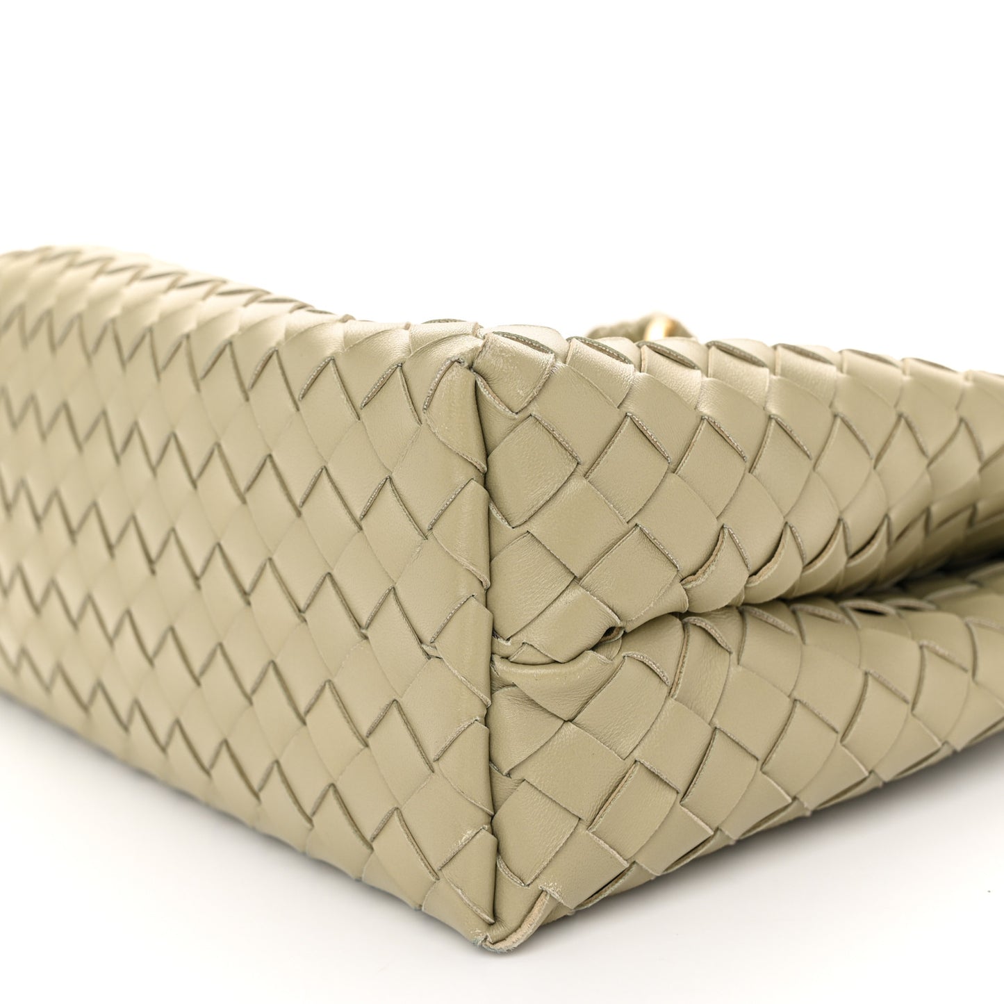 Nappa Intrecciato Medium Andiamo Shoulder Bag Travertine