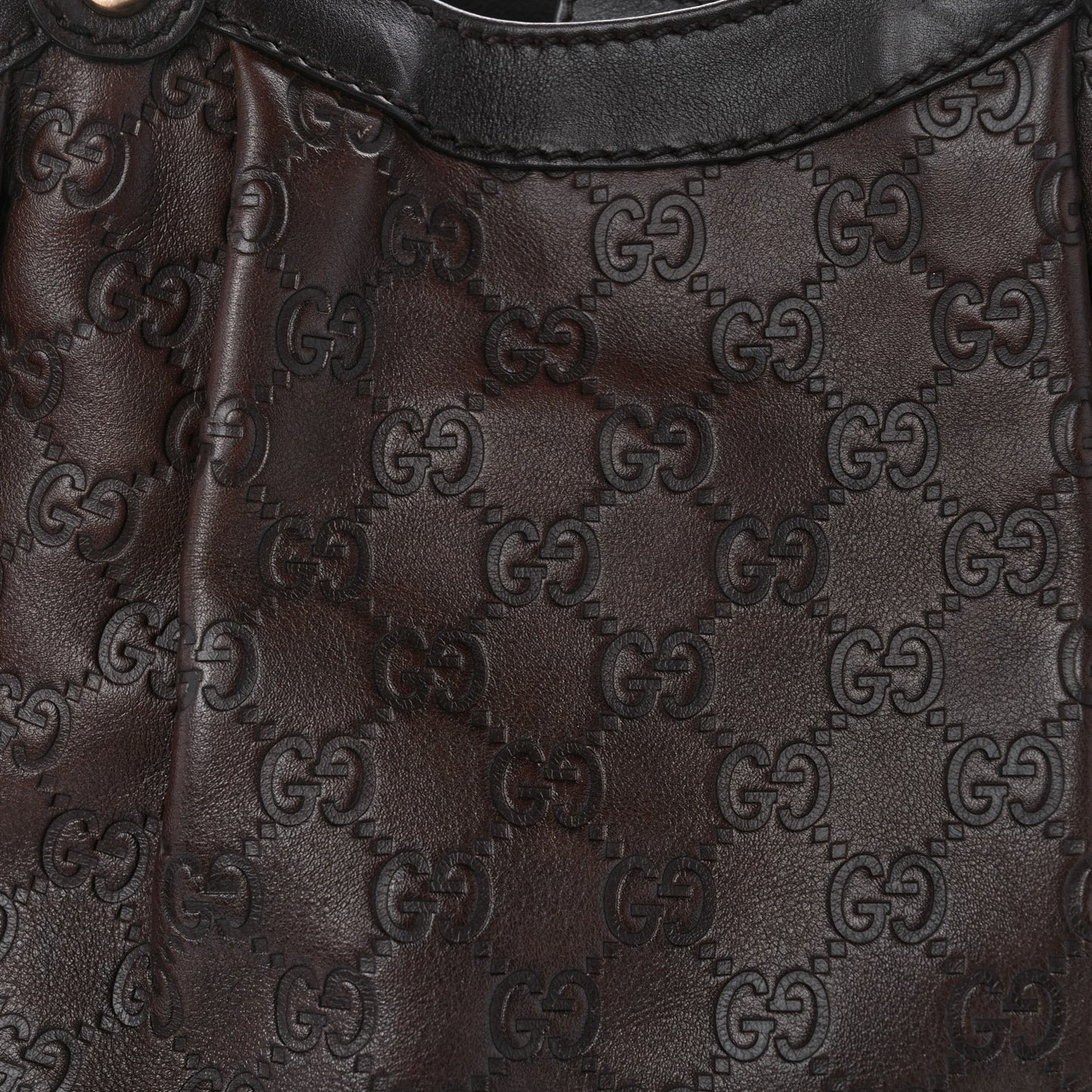 Guccissima Medium Sukey Tote Chocolate