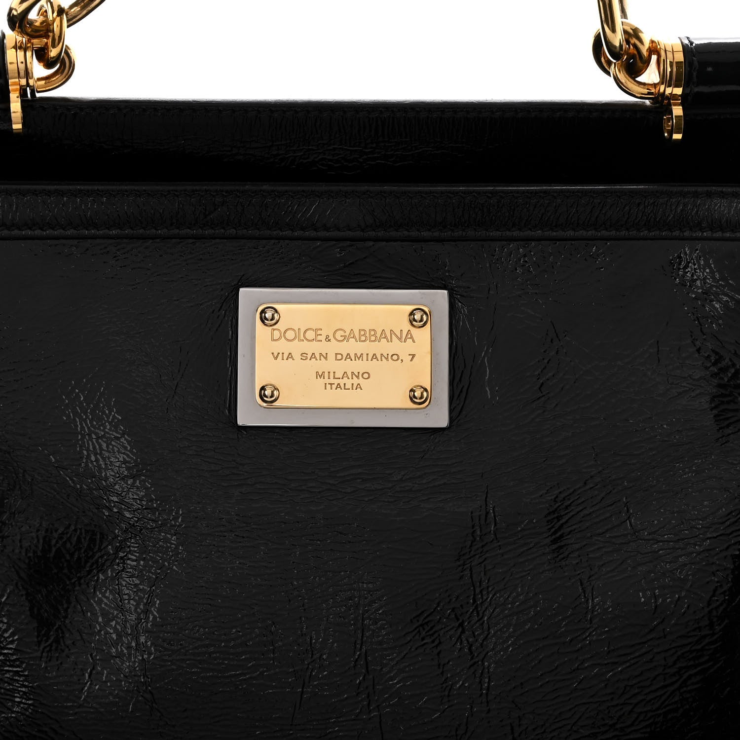 Dolce & Gabbana Patent Miss Sicily Tote Black 7 of 10