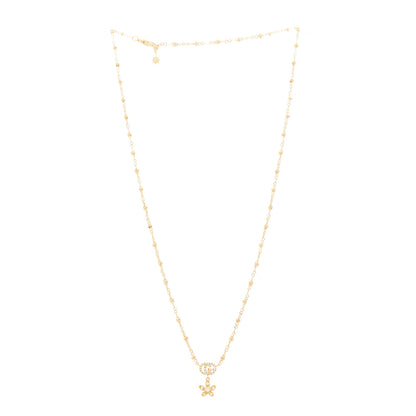 Gucci 18K Yellow Gold Diamond Flora Necklace 3 of 7