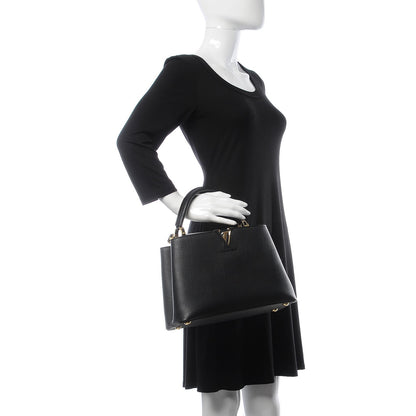 Louis Vuitton Taurillon Capucines PM Black 3 of 8