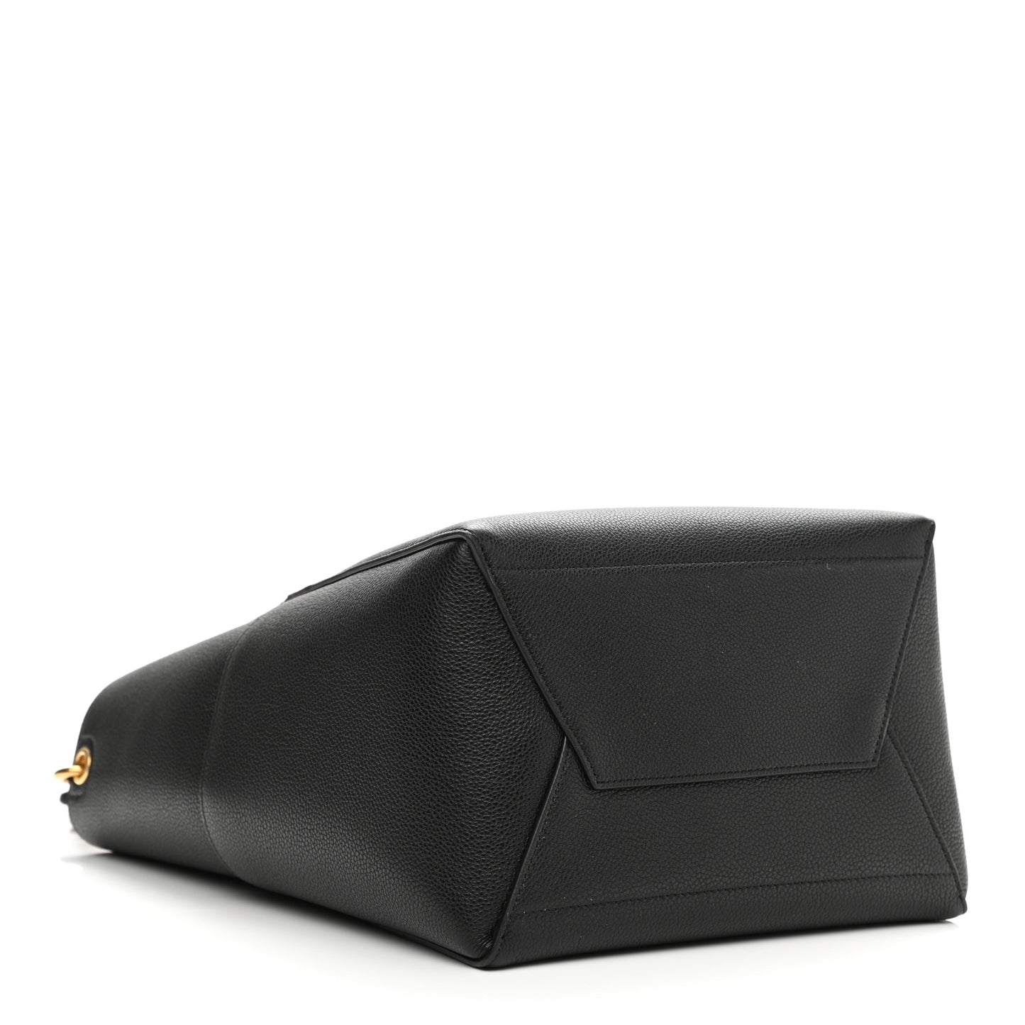 Soft Grained Calfskin Sangle Bucket Bag Black