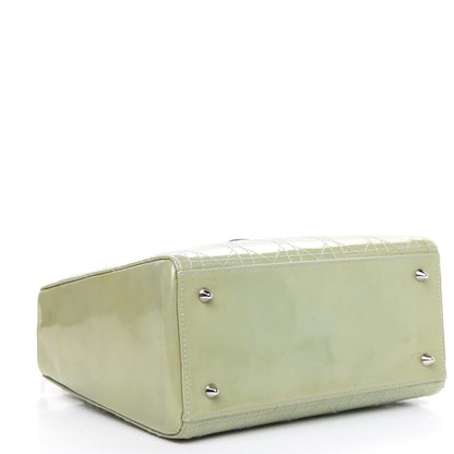 Christian Dior Patent Cannage Stitched Medium Lady Dior Green 6 of 12