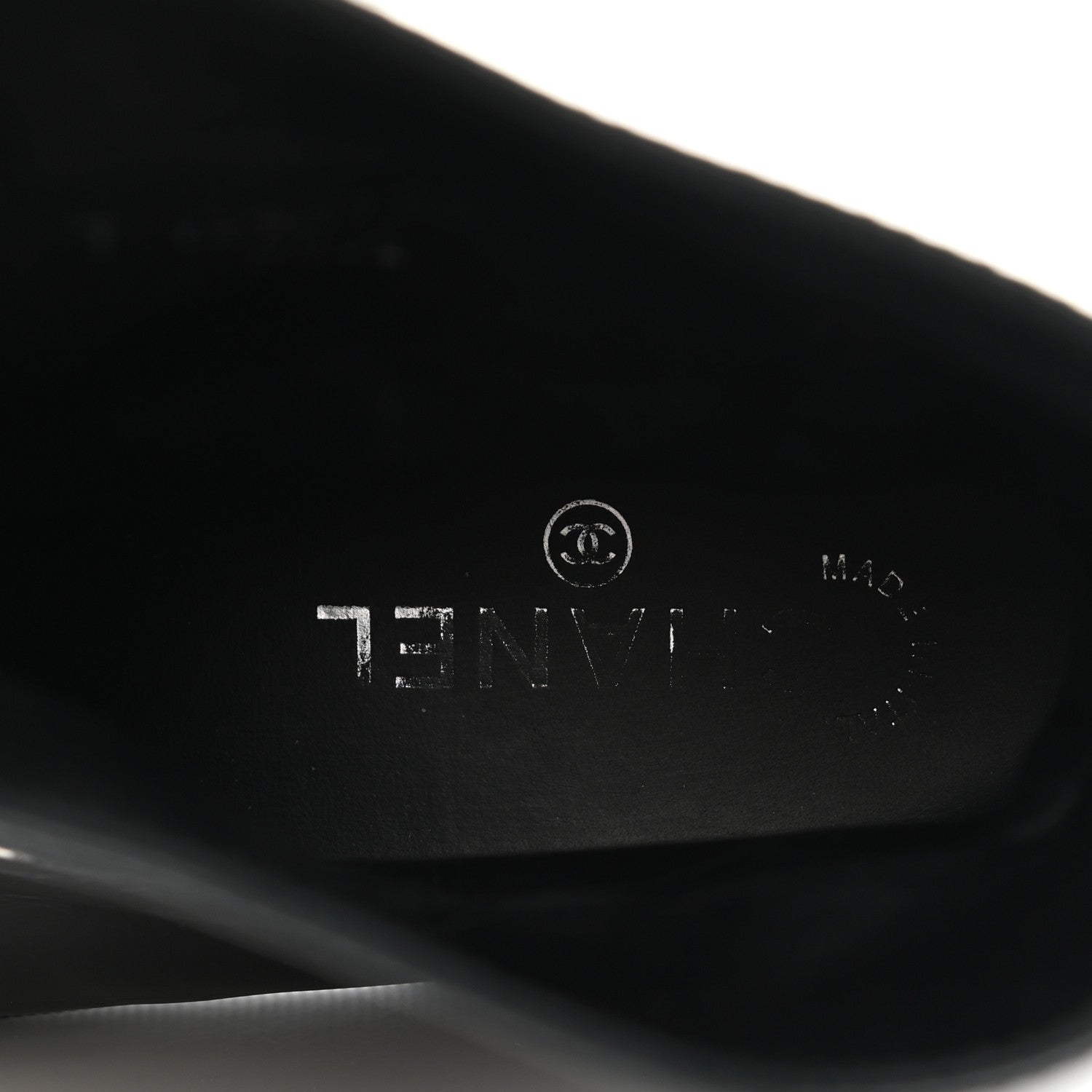 Chanel Lambskin High Top Sneakers 38.5 Black 7 of 10