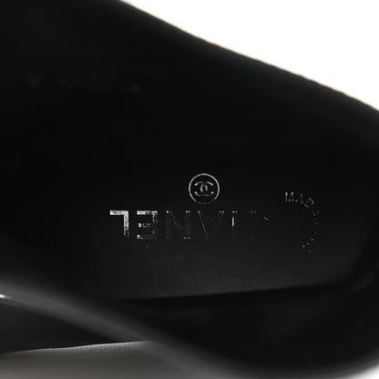 Chanel Lambskin High Top Sneakers 38.5 Black 7 of 10