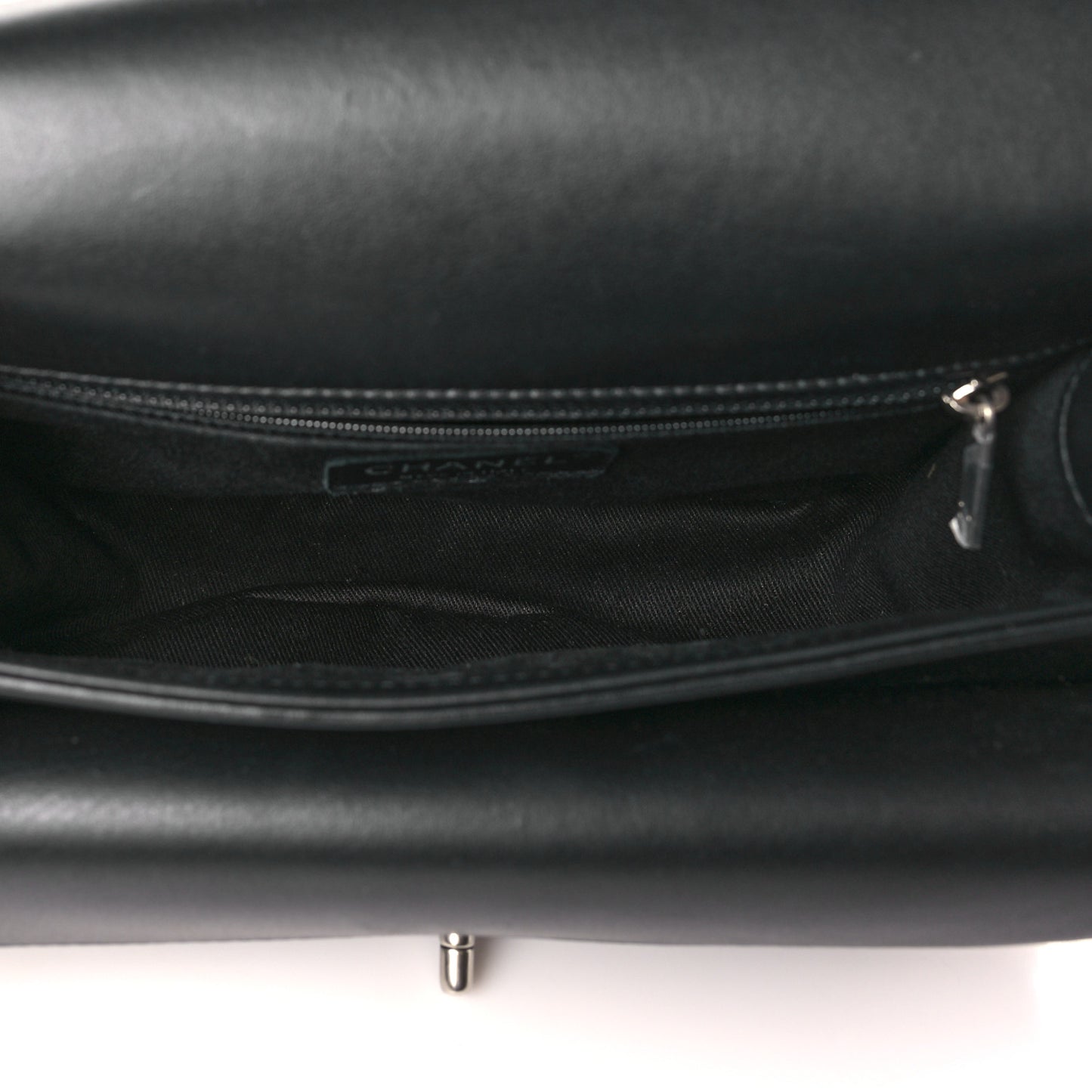 Calfskin Coco Eyelets Small Flap Bag Black