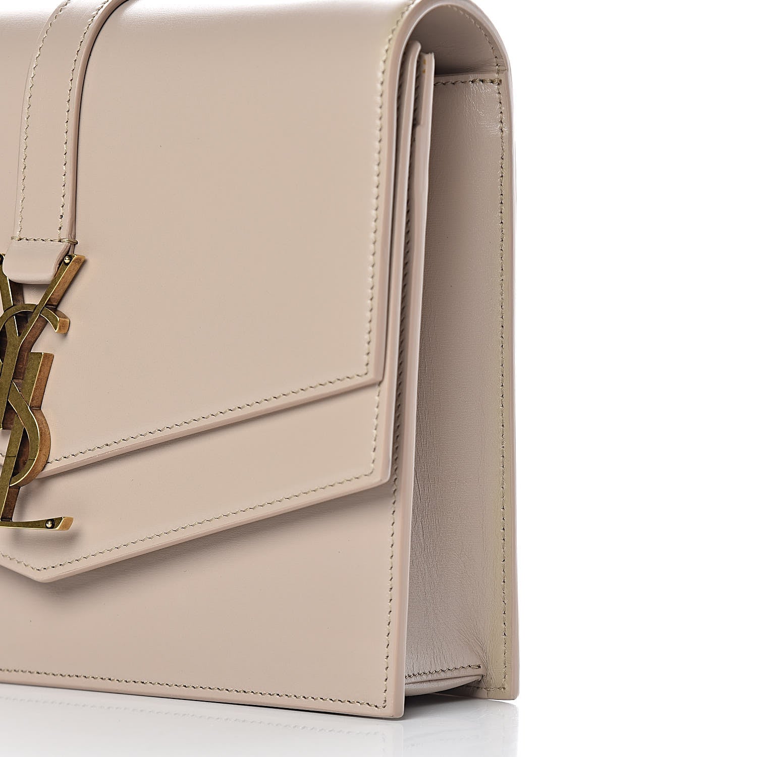 Saint Laurent Smooth Calfskin Monogram Medium Sulpice Shoulder Bag Light Natural 15 of 18