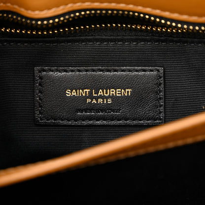 Saint Laurent Calfskin Y Quilted Monogram Toy Loulou Crossbody Bag Dark Natural 6 of 10