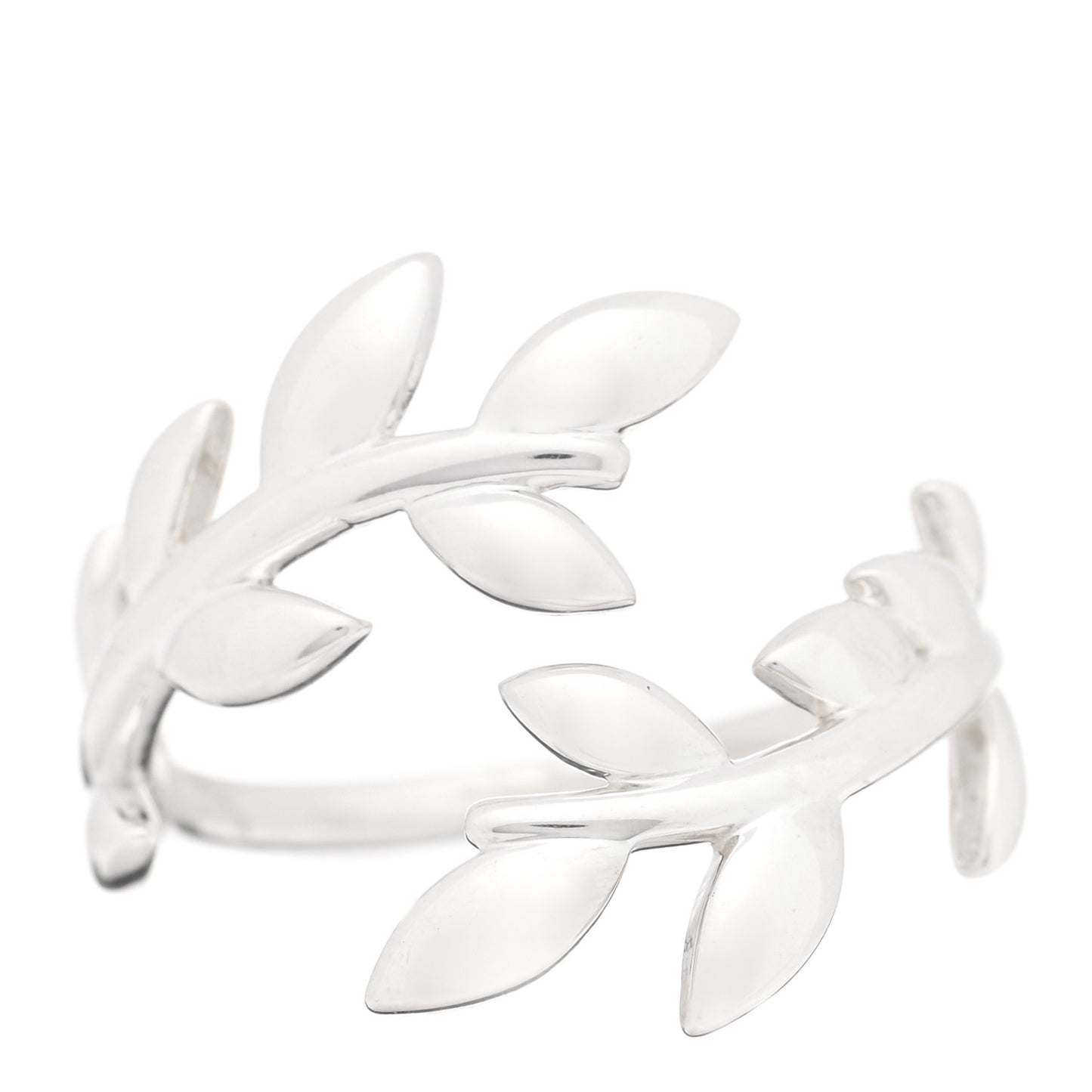 Sterling Silver Paloma Picasso Olive Leaf Bypass Ring 53 6.5