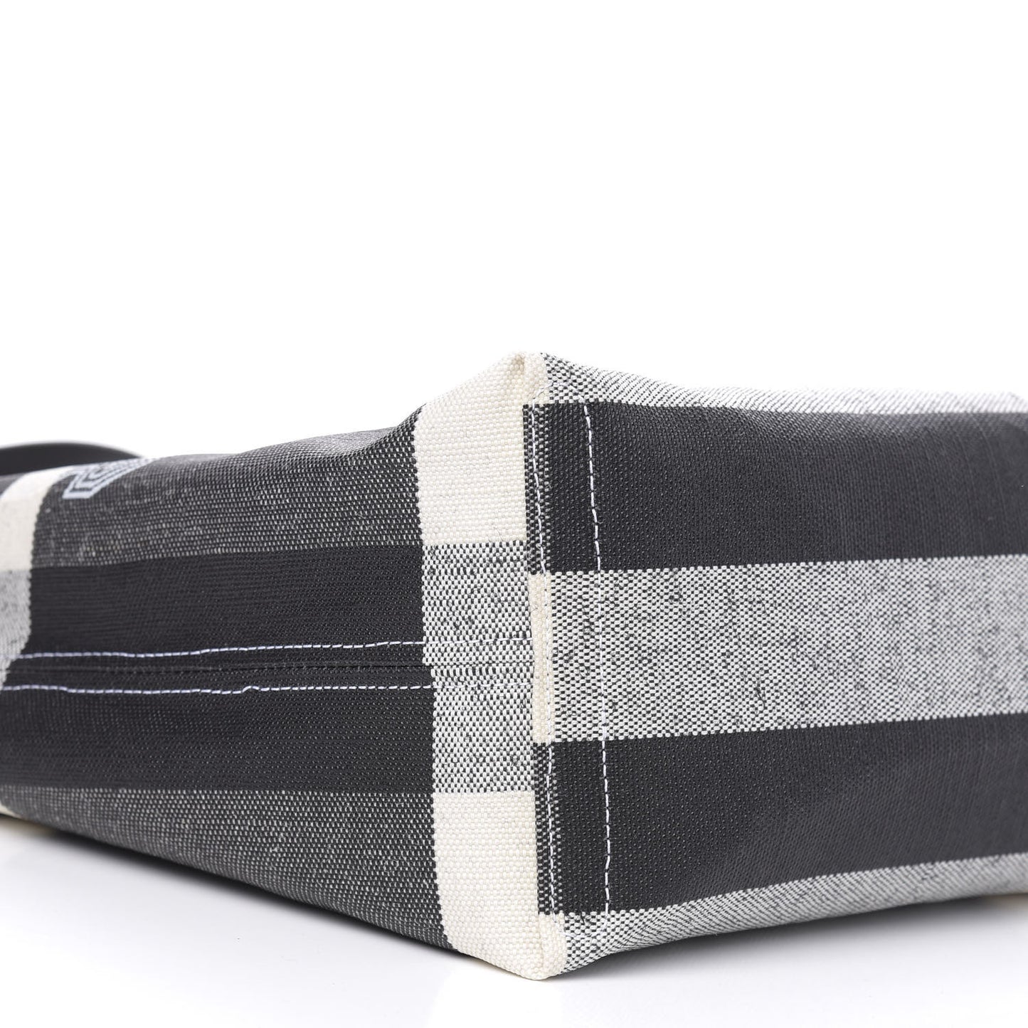 Coated Canvas Mega Check Medium Doodle Tote Black White