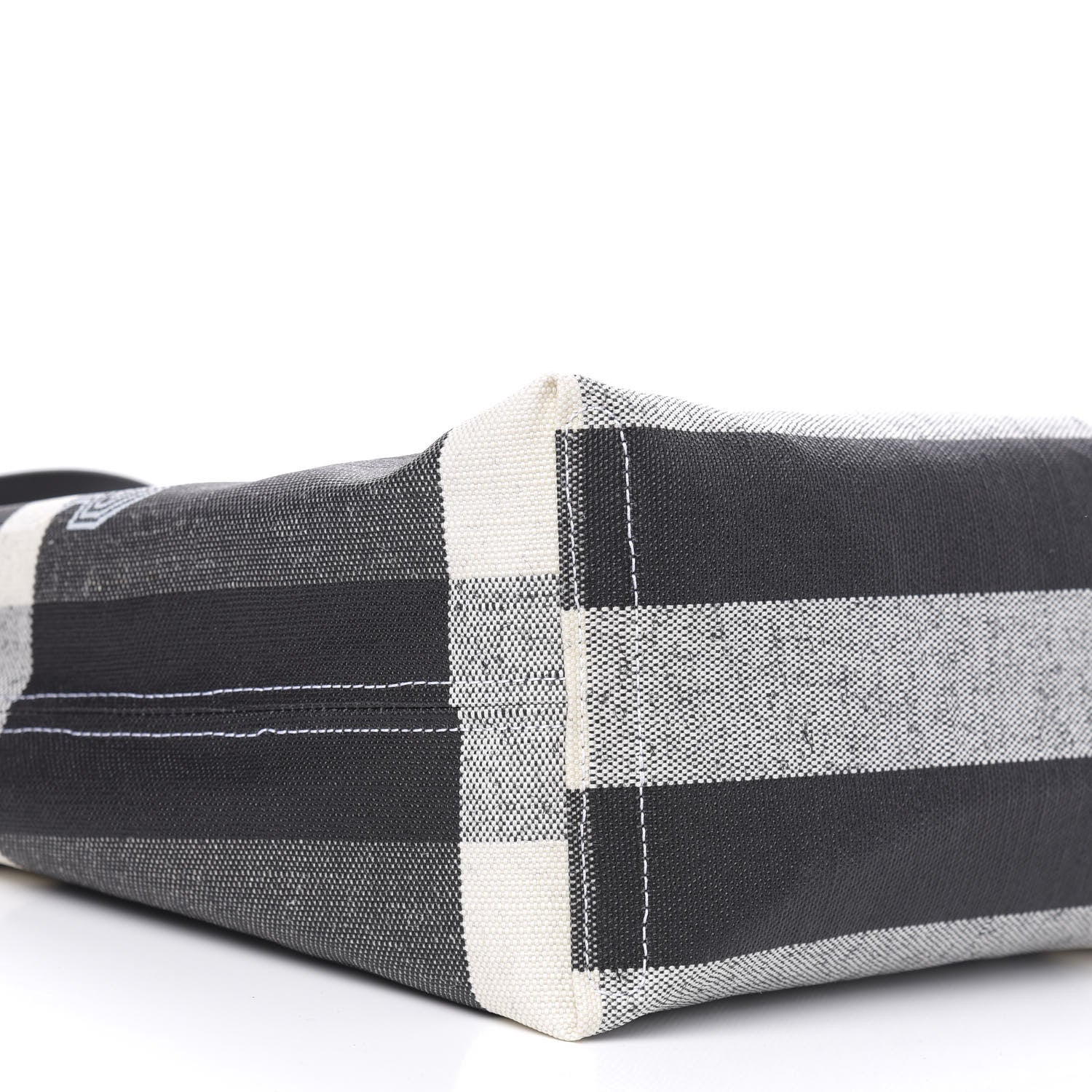 Burberry Coated Canvas Mega Check Medium Doodle Tote Black White 6 of 8