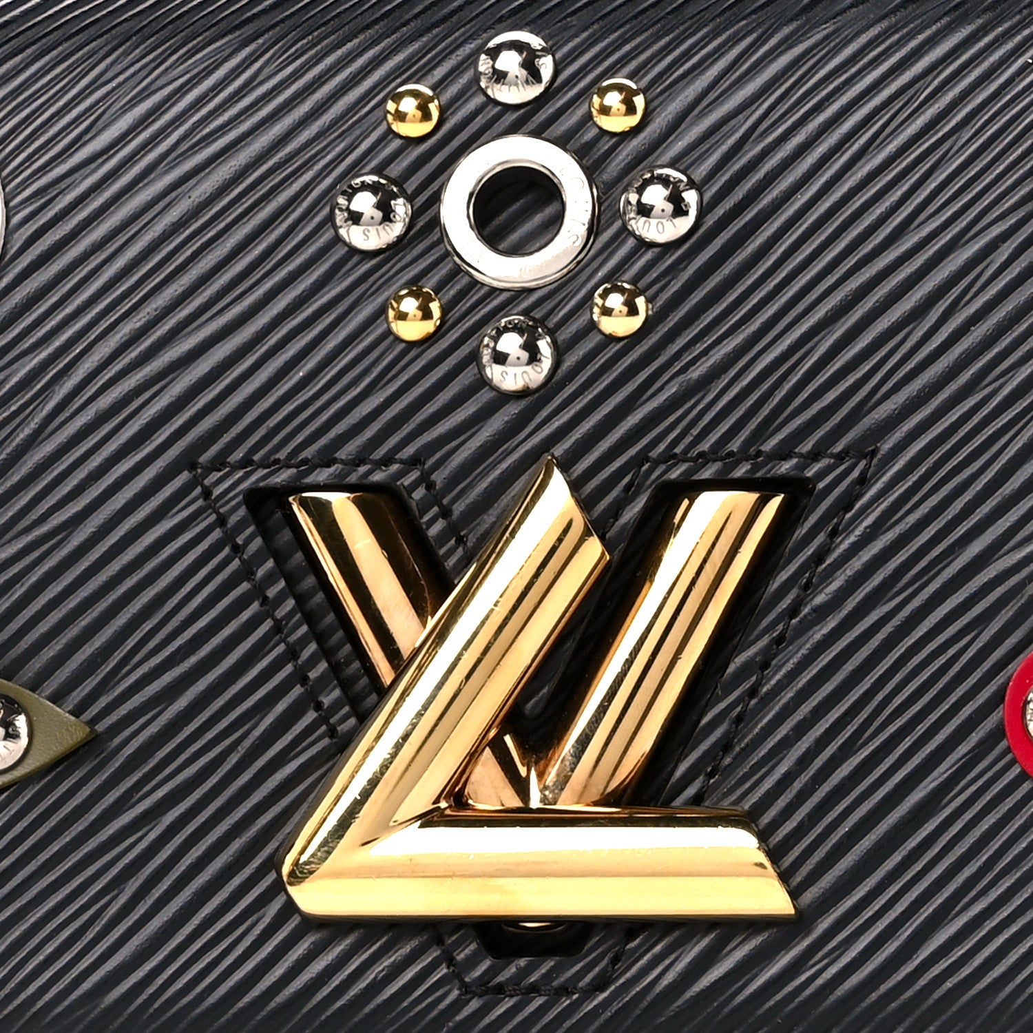 Louis Vuitton Epi Mechanical Flowers Twist Chain Wallet Black 8 of 10