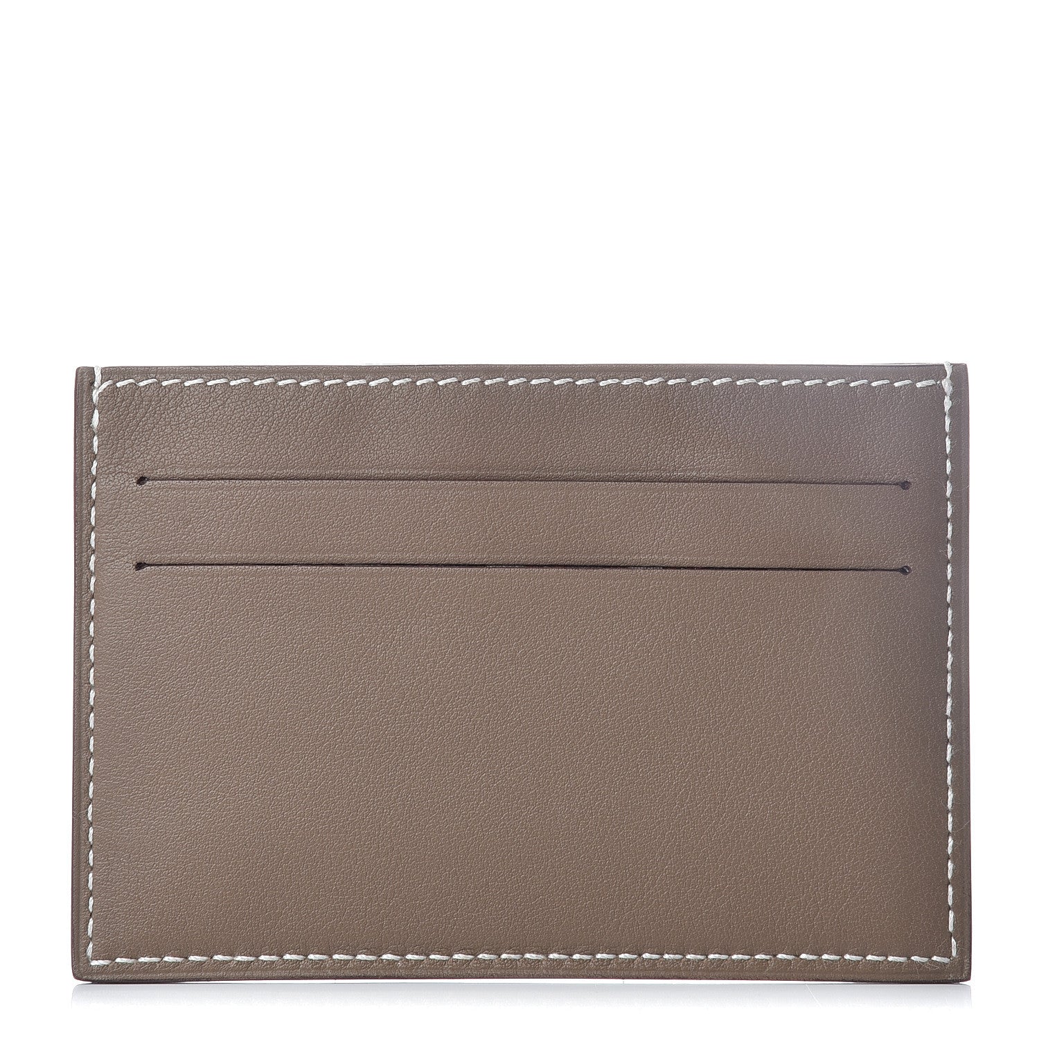 Hermes Swift Citizen Twill Card Case Etoupe Rouge Casaque Azur 1 of 8