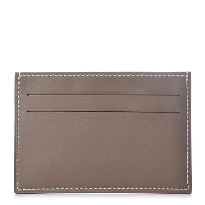 Hermes Swift Citizen Twill Card Case Etoupe Rouge Casaque Azur 1 of 8