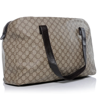 Gucci Coated Canvas Monogram Large Duffle Bag Ebony 3 of 9