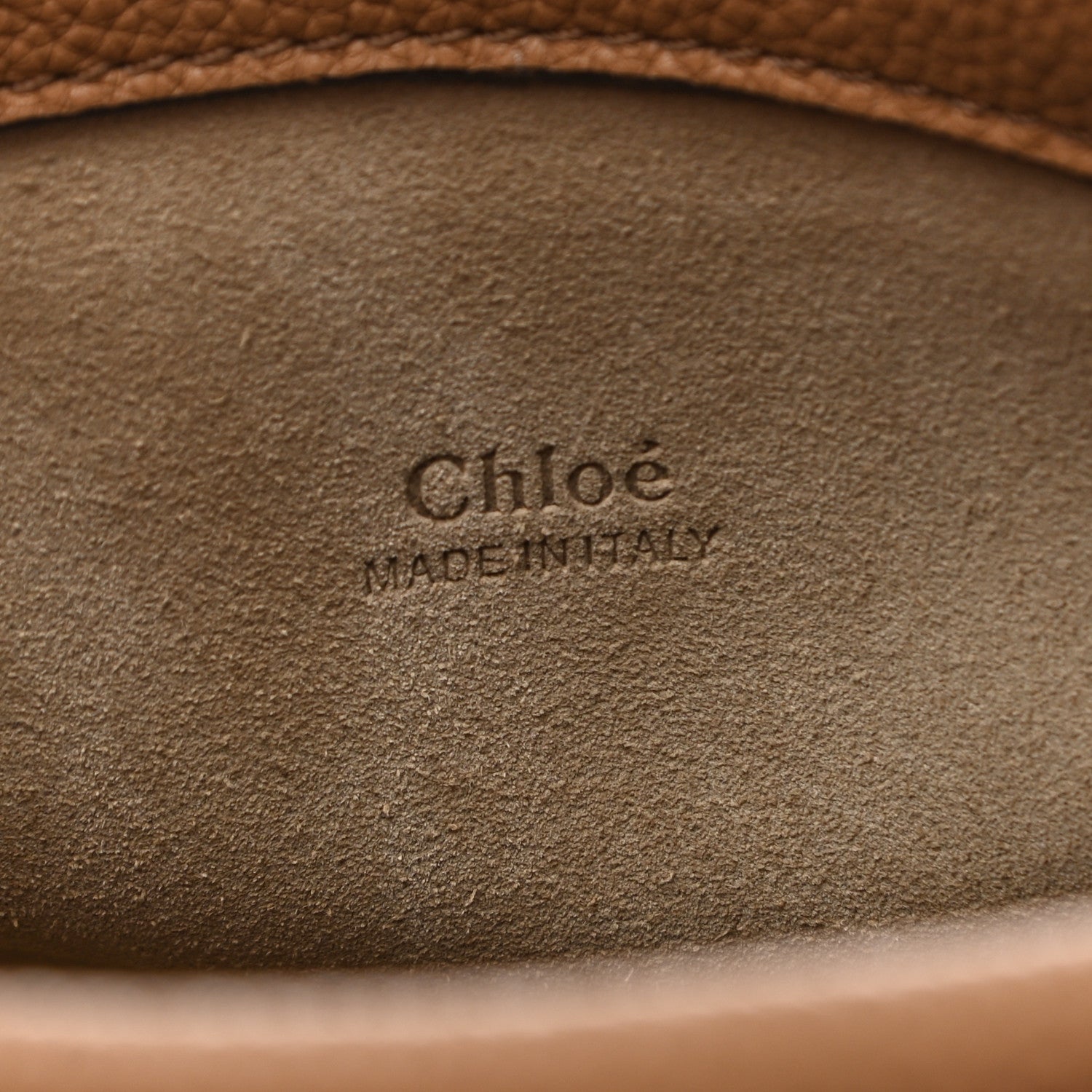 Chloe Grained Calfskin Darryl Clutch Cement Brown 6 of 7